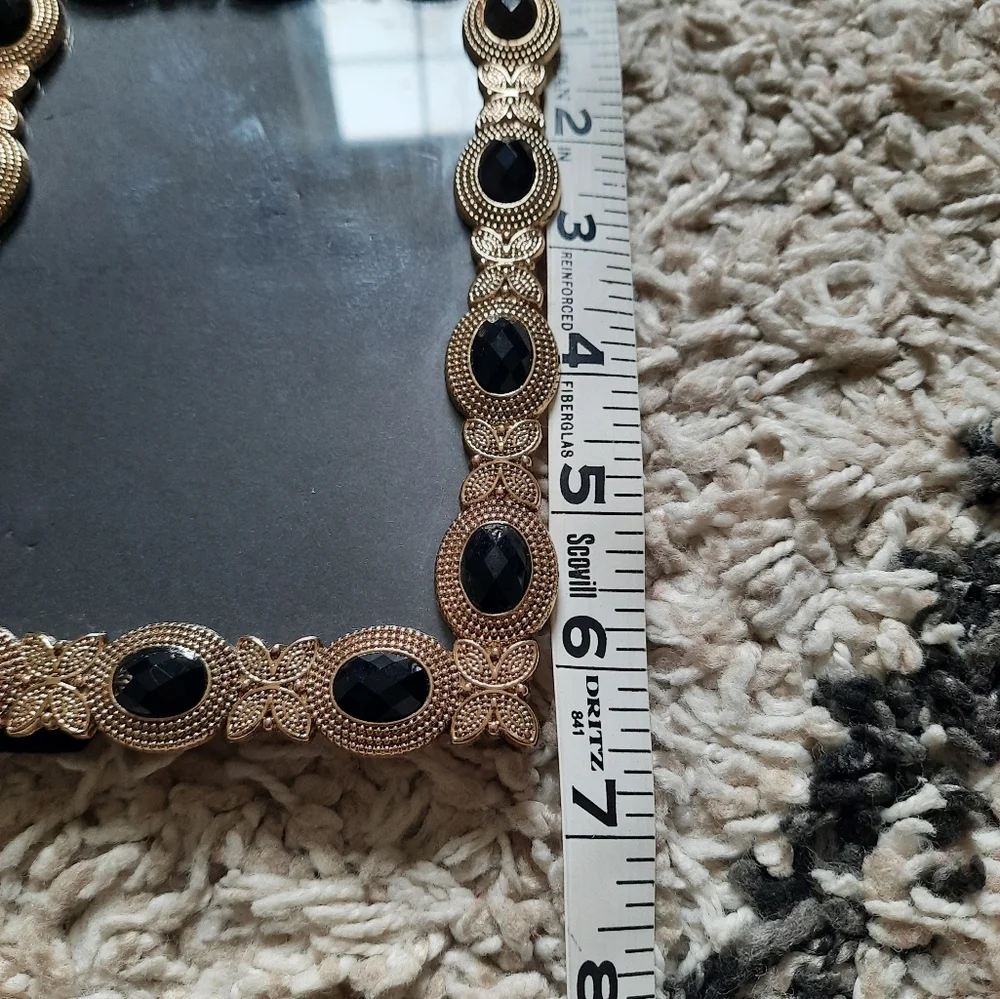 Gold tone metal picture frame